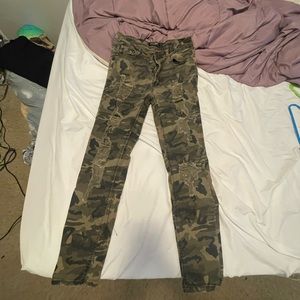 Camo Pants with Rips